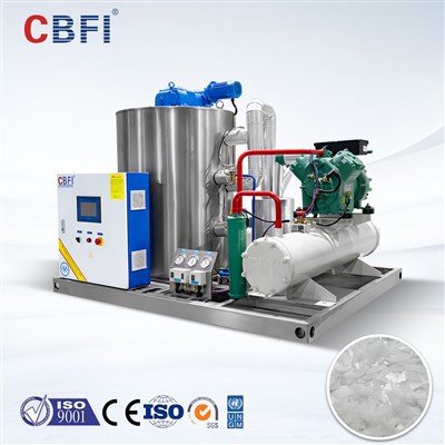 5 tonnas/24 stundas rūpnieciskai lietošanai paredzēta pārslu ledus mašīna